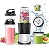 Consciot CB08 – Licuadora de 11 piezas para cocina y tamaño personal, para batidos y licuados, bebidas congeladas, comida para bebé, untables y más, 3 tazas portátiles para llevar y 2 tapas con