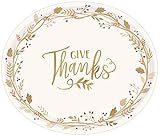 Give Thanks Oval Plates 12'X10'