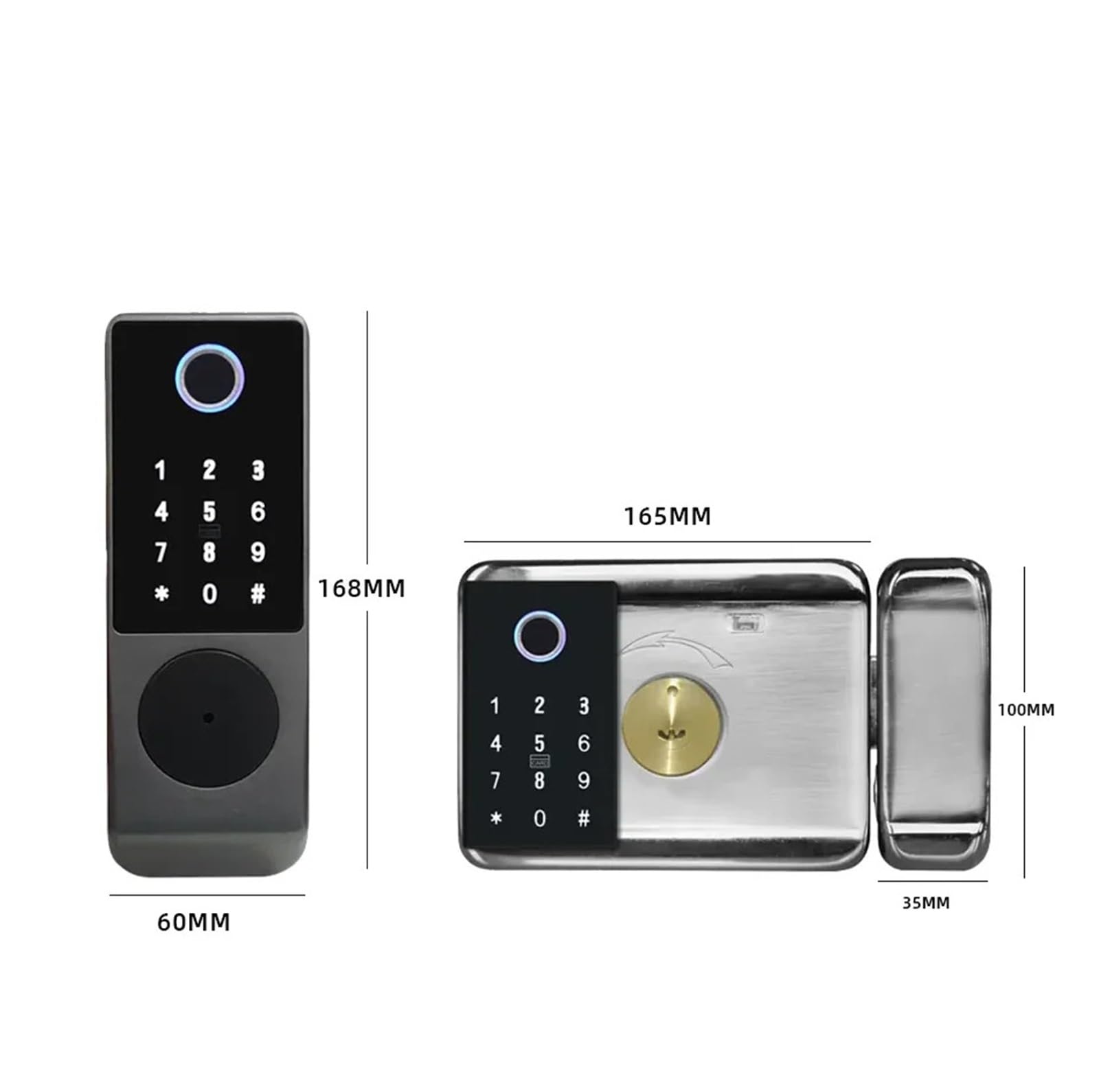 Cerradura Inteligente Tuya IP66, Resistente al Agua, WiFi, Doble Cerradura(No App(Remote))