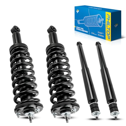 Image of PHILTOP Front Rear Struts for 2001-2007 Toyota Sequoia 171348L /171348R /37240 * 2 - Complete Shock Absorber & Spring Assembly Set of 4