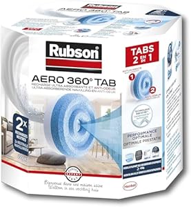 Recharges Absorbantes et Anti-Odeurs pour Déshumidificateur Rubson AERO 360°