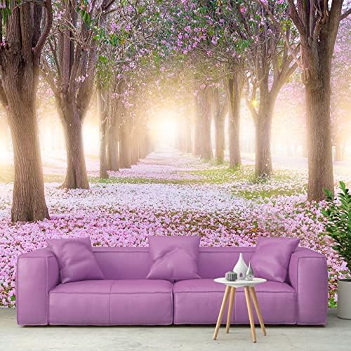 Bormia Road Forest Wall Mural Tree Wallpaper Pictures Large Bedroom Mural 108"x75"