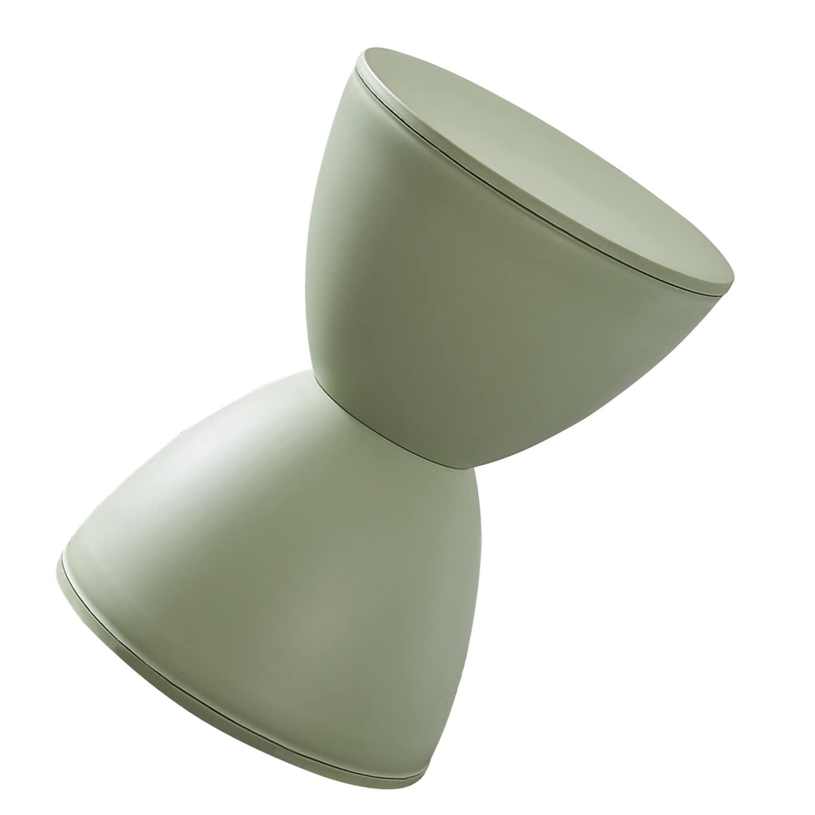 Sgabello Rotondo in Plastica, Moderno Contemporaneo con Accenti a Clessidra, Tavolino per Uso Interno Ed Esterno, Alla Moda per Soggiorno, Camera da Letto (Verde)