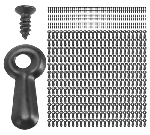 Image of Picture Frame Backing Clips 500 Picture Turn Button Fasteners Photo Frame Hardware with 500 Screws for Hanging Photos, Pictures, Drawings