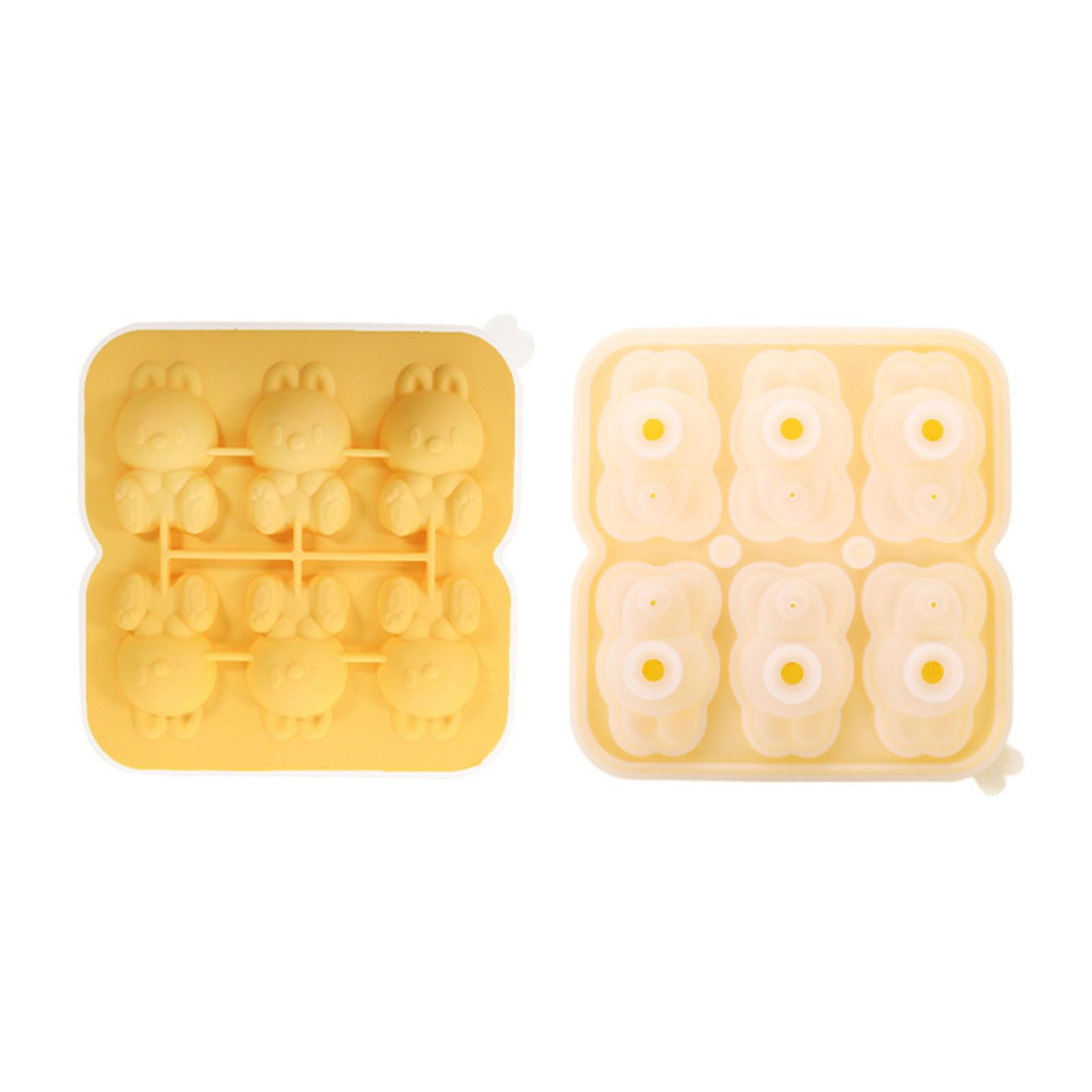 Tsophreniq Lovely Rabbits Shape Ice Tray Easily Release Ice Making Tool Molds Food Grade Silicone Maker Mold Easy to Clean Rabbits Shape Maker