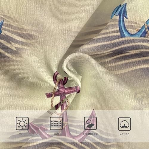 Vintage Anchor Kids Underwear Girls, Toddler Girl Briefs, Cotton Underwear Girls, 2–8 Years3