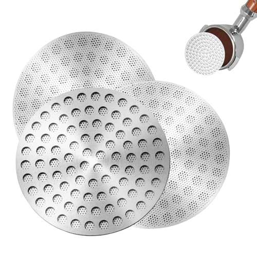 54mm Puck Screen Coffee Puck Screen for 54mm Portafilter and Bottomless Portafilter Ninja Luxe Cafe Accessories Sage Coffee Machine Filter Compatible Set of Three 53mm Diameter Screens