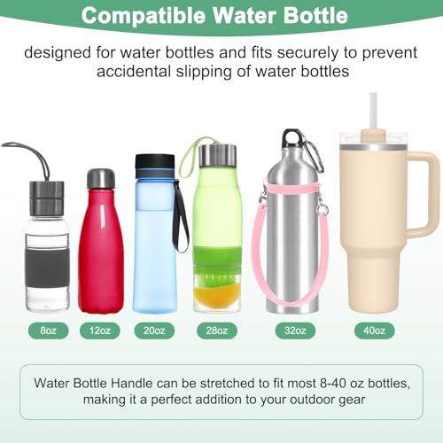 Asas para botella de agua de silicona M METERXITY rosa que solucionan el transporte 6
