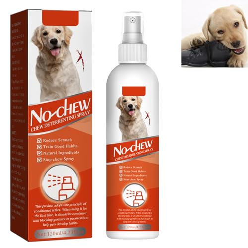 De Corrección De Comportamiento De Mascotas,Spray Antimordidas para Cachorros y Perros,Spray sin Masticar para Perros,Spray Antimasticable para Perros,Spray Disuasorio para Masticar Perros 120ML