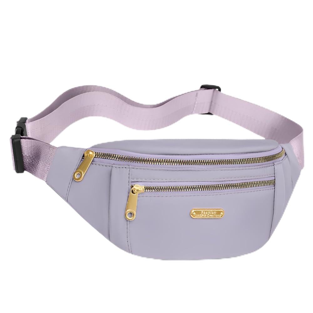 Marsupio Donna Uomo,Marsupio Sportivo de Viaggio,SZMK Fanny Pack Waist,Bum Bag Belt,Marsupi Lavoro a Tracolla Regolabile,Borsa Monospalla da Shopping per Viaggi, running, Uso Quotidiano - Viola