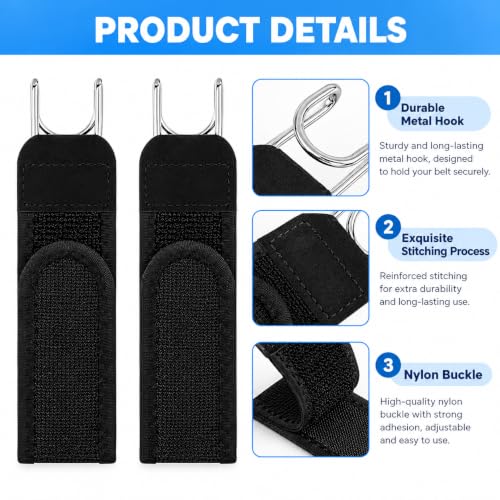 Buy Buckleless Elastic Belt 2-Pack with Metal Hook - Image 2
