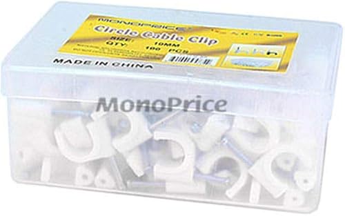 Miniatura 6 de Snow Joe + Sun Joe PJEXT20-163-WHT - Cable de extensión de vinilo para exteriores de 20 pies, clips circulares blancos y monoprice con clavo de