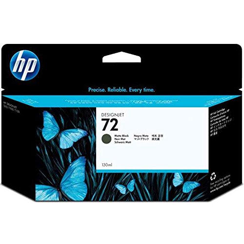 HP 72 Mattschwarz 130 ml Original Druckerpatrone (C9403A) mit originaler HP Tinte für T2300 eMFP, T1300, T1200, T1120, T1100, T1100 MFP, T795, T790, T770, T620, T610 & T600 Großformatdrucker
