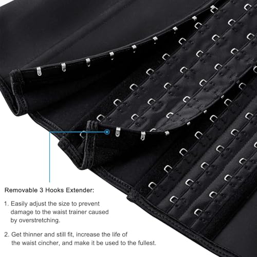 Image of ECOWALSON Waist Trainer for Women - 9 /25 Steel Bones & Additional Extender Cincher Corset for Hourglass body Shaper