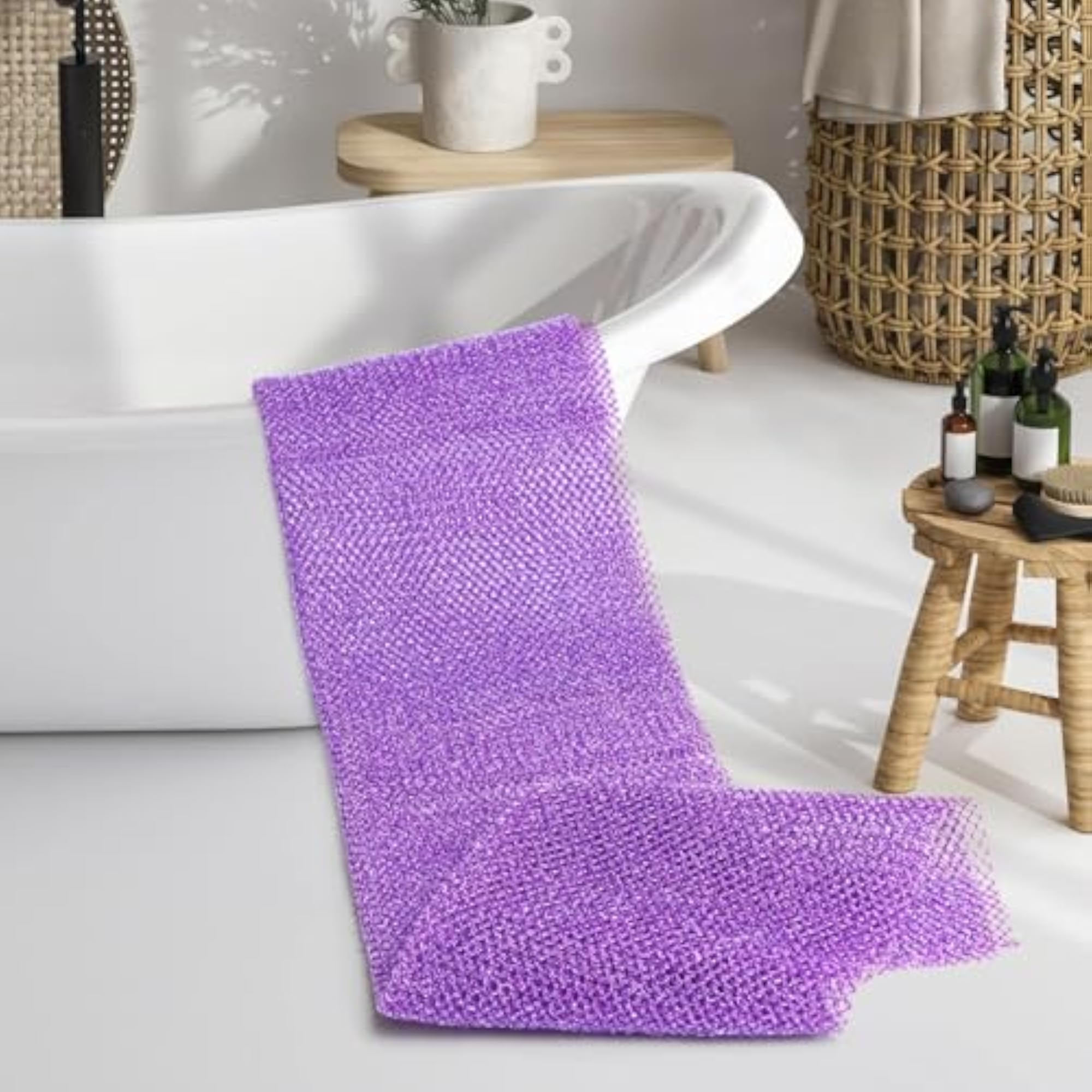 2 Pcs African Net Bath Sponge for Deep Cleaning