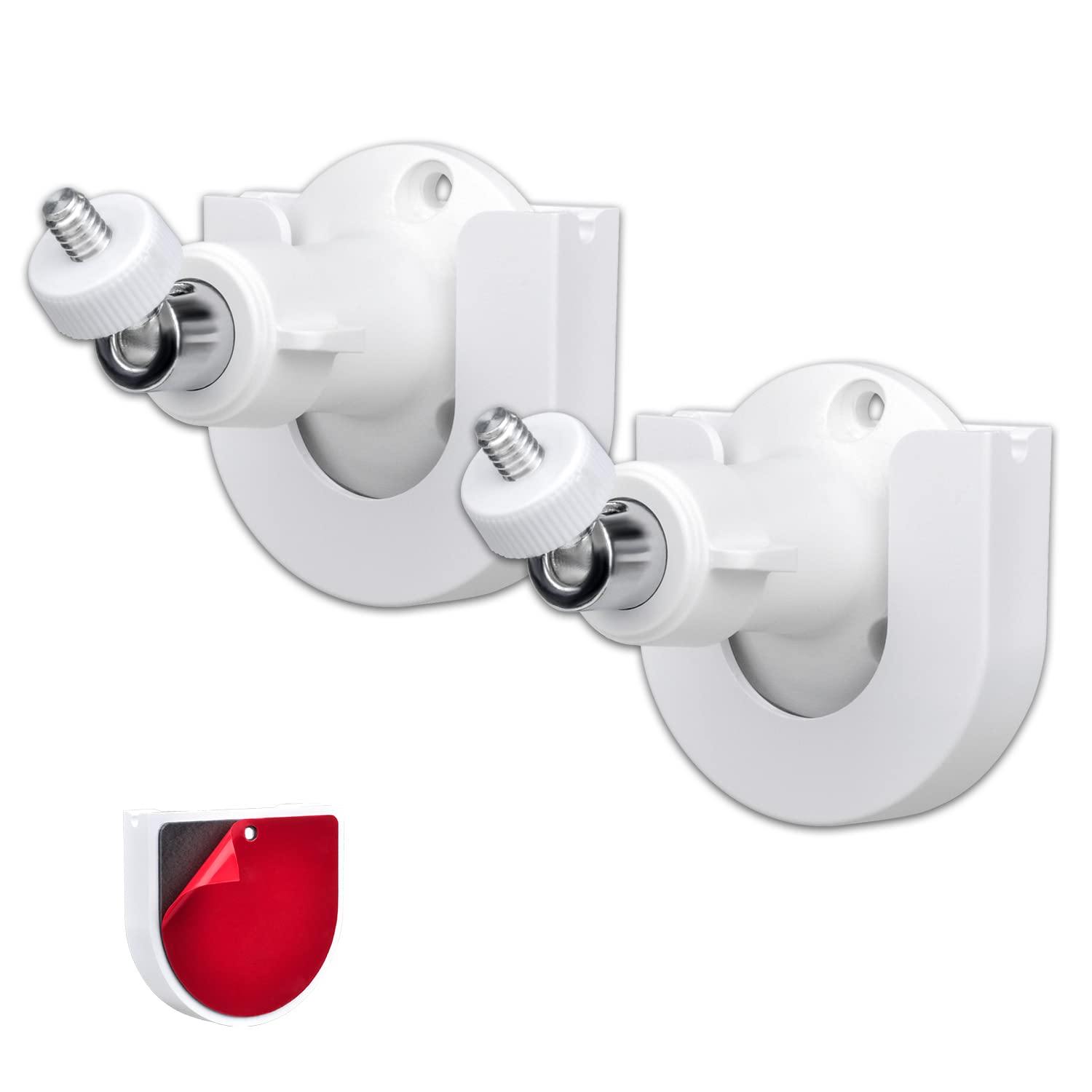 Adjustable Mounting Brackets, Adhesive Mount Base & Bracket Compatible with Ring Stick Up Cam Battery & Indoor Cam, Arlo Pro/Pro 3, 2-Pack