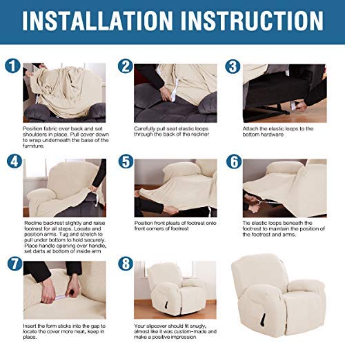 image for H.VERSAILTEX Super Stretch Couch Covers Recliner Covers Recliner Chair