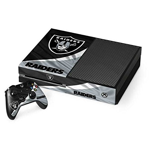 Skinit Decal Gaming Skin Compatible with Xbox One Console and Controller Bundle - Officially Licensed NFL Las Vegas Raiders Design
