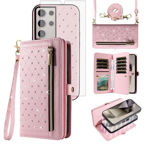 Pochette téléphone S24 Ultra avec sangle bandoulière pour voyager les mains libres