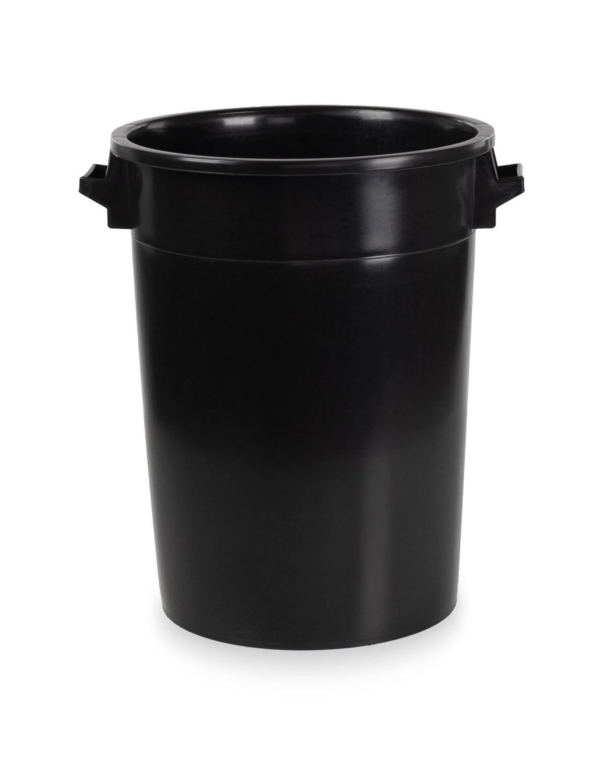 100 Liter Kunststofftonne mit Griffen + Deckel, lebensmittelecht, stapelbar, stabiler Eimer, Plastiktonne, Universaltonne, Allzweckeimer, Vorratstonne, Futtertonne, Mülltonne (1, Schwarz)