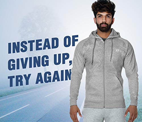 Image of DECISIVE Fitness Slim Fit Fleece Winter Hoodie Jacket Gym Workout Sweatshirt for Men Women
