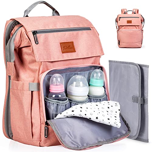Image of PILLANI Baby Diaper Bag Backpack, Baby Bag for Boys& Girls,Diaper Backpack,Baby Registry Search,Newborn Essentials Baby Gifts
