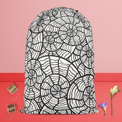 Image of ArtzFolio Sea Shells | Reusable Sack Bag | Bag for Gym, Storage, Vegetable & Travel