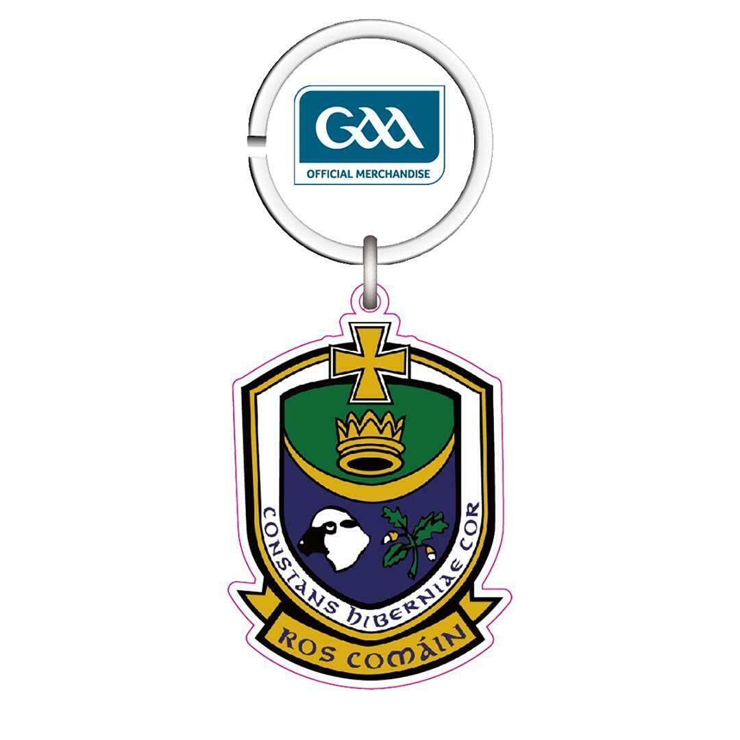 ROSCOMMON Official ALL IRELAND GAA County crest ultra thin metal keyring.