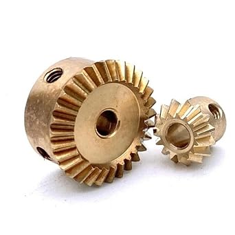 0.4 Module Bevel Gear Set 0.4M 10T 20T 90 Degree Meshing Miter Gear 12 Transmission Micro DIY Model Car Modify Meshing Pinion10t 2mm bore 20t 2mm bore