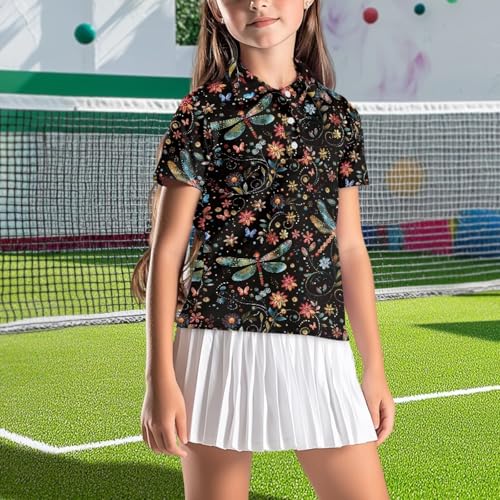 Toddler to Youth Boys Golf Shirts Short Sleeve Performance Polo Shirts Moisture Wicking School Uniform Button Up3