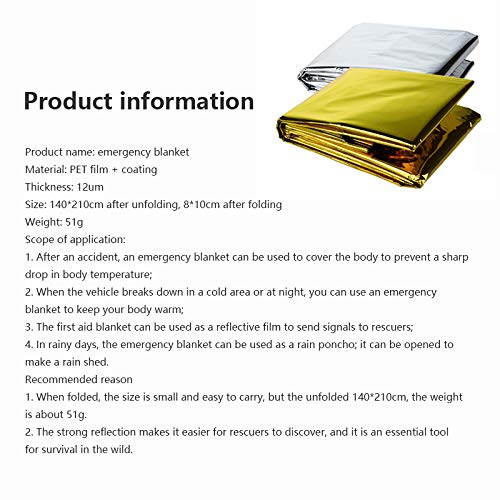 UISI Cobertor de isolamento leve e portátil, adequado para acampamento ao ar livre e isolamento notu