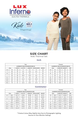 Image of Lux Inferno Kids Thermal Top | Full Sleeves Round Neck Warm Innerwear | Boys & Girls Winter Wear
