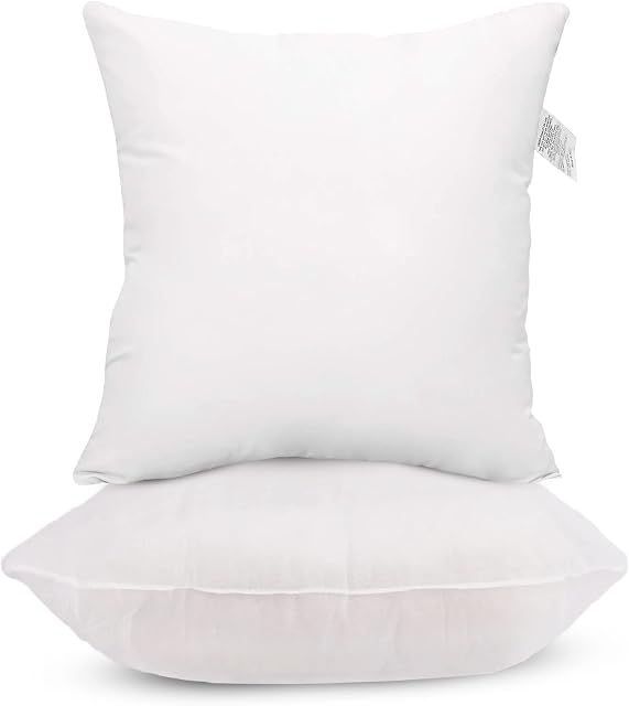 50x50 Cushion Inner (20x20) 2pcs, Premium Bed Cushion Inserts 50cm x 50cm, Hypoallergenic cushions 50cm x 50cm, Sofa Cushion Pads 50cm x 50cm