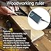Woodworking 3D Mitre Angle Measuring Square Size Measure Tool, Home Measuring Ruler Gauge Ruler with Pen DIY Carpentry Woodworking Tools (Ruler)
