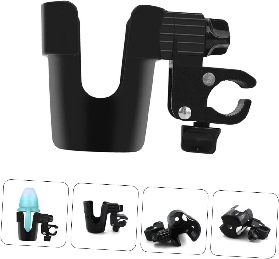 KESYOO 2pcs Stroller Cup Holder Design Rotatable Bike Water Bottle Holder for Bottles Easy Installation Fits Various for Pushchairs and Scooters