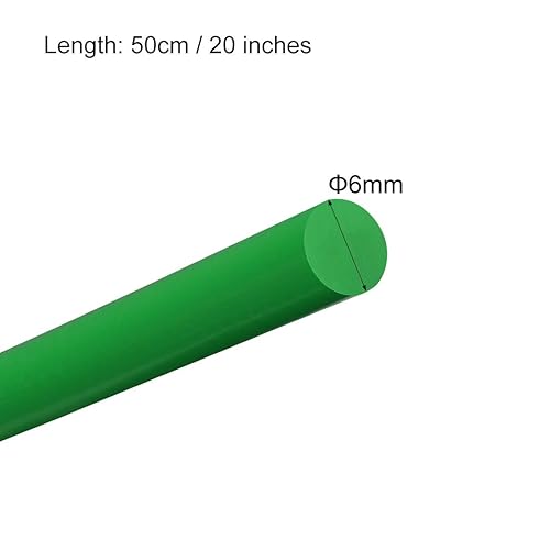 Miniatura 93 de uxcell 2pcs Plastic Round Rod 5/8 inch Dia 20 inch Length Green (POM) Polyoxymethylene Rods Engineering Plastic Round Bars(15mm)