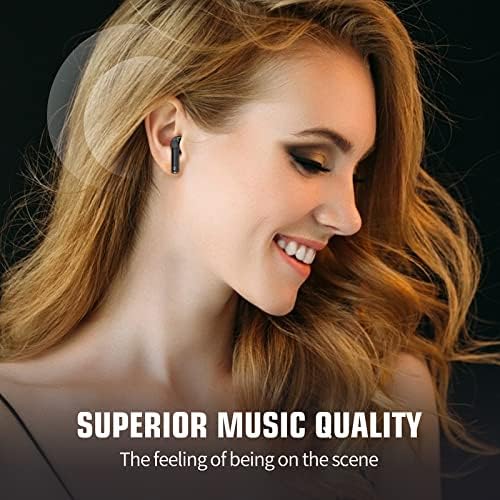 Hadisala Wireless Earbuds Bluetooth V5.1 Earphones, IPX7 Waterproof Wireless In-Ear Headphones Built-in Mic HD Calls, Stereo Headset with Deep Bass, all day playtime and slight weight for Sport