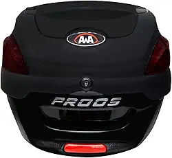 BAULETO AWA MODELO PROOS 41 LITROS COM TAMPA PRETO BRILHANTE