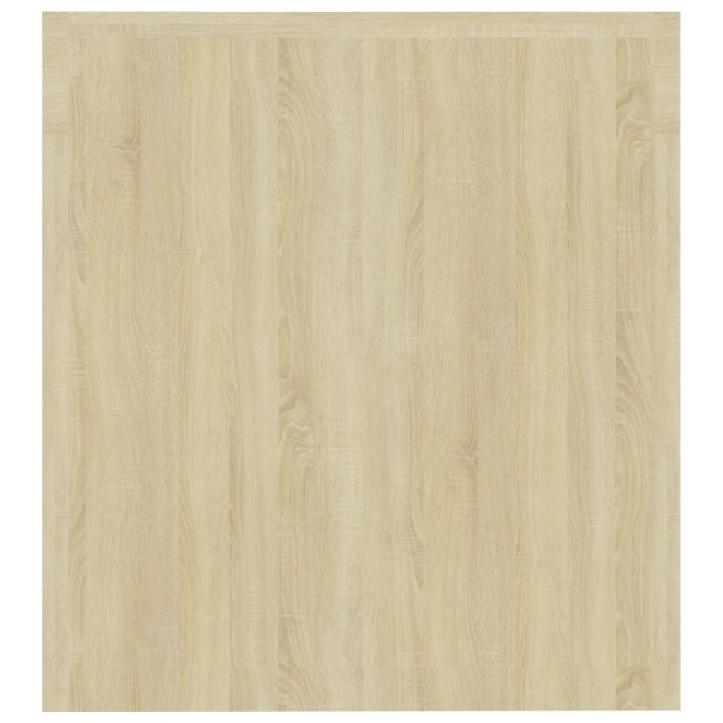 vidaXL TV-Schrank mit LED-Beleuchtung TV Möbel Fernsehtisch Wohnzimmermöbel Lowboard TV Ständer Mediamöbel Fernsehschrank Sonoma-Eiche 140x36,5x40cm