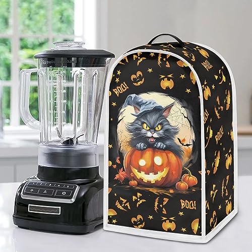 Psesaysky Halloween Cat Pumpkin Blender Cover Fingerprint-proof Dust-proof Kitchen Appliance Case Kitchen Appliance Case Halloween Decor
