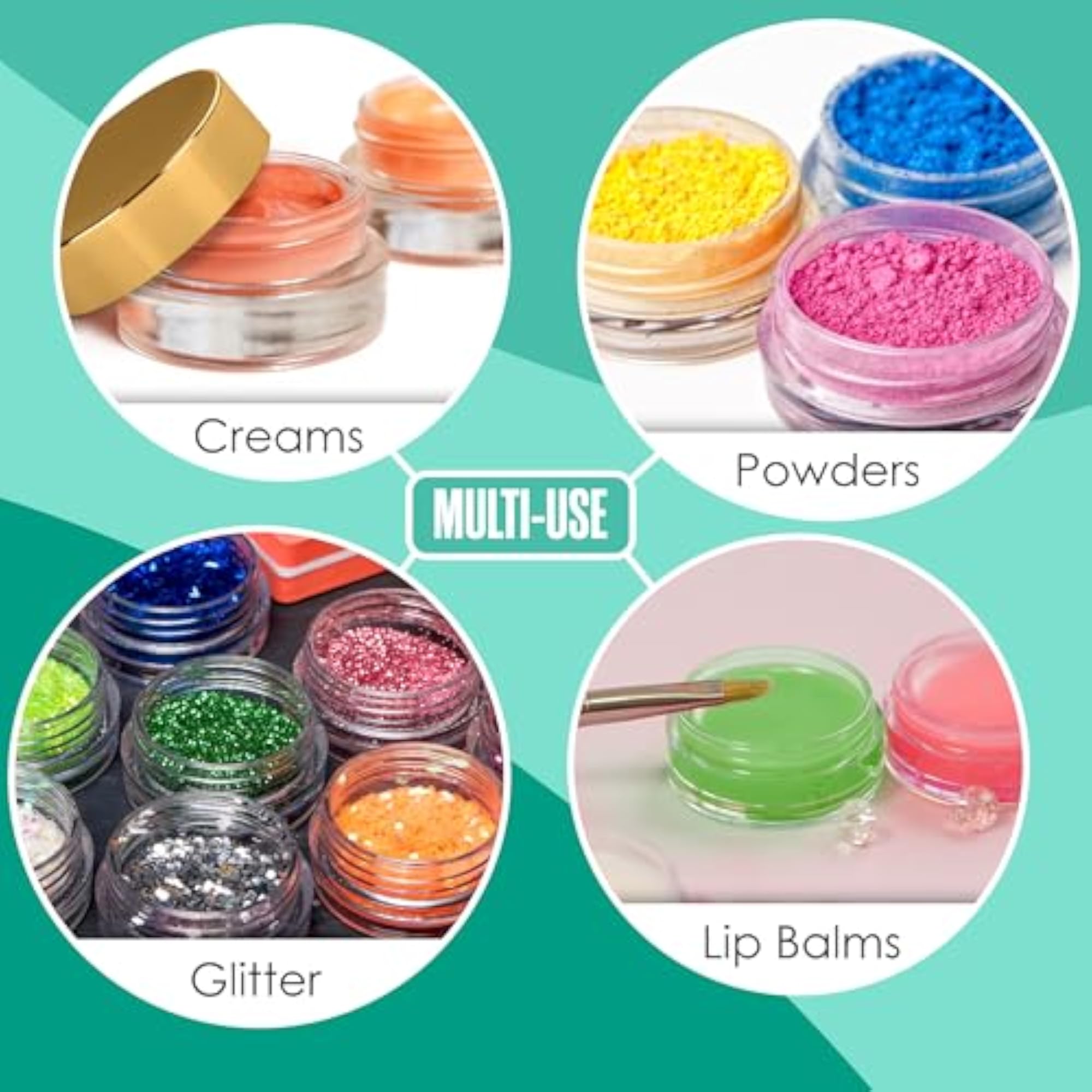 Mini Sample Containers, Lip Balm Jars with Lids