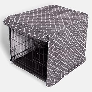 Molly Mutt Clark Gable 76.2 cm Hundekäfig-Abdeckung, mittlere Hundehütte, 76.2×53.3 cm, 61 cm, zwei Paneeltüren aufrollbar, die langlebig, atmungsaktiv und vorgeschrumpft ist (cc) 70B