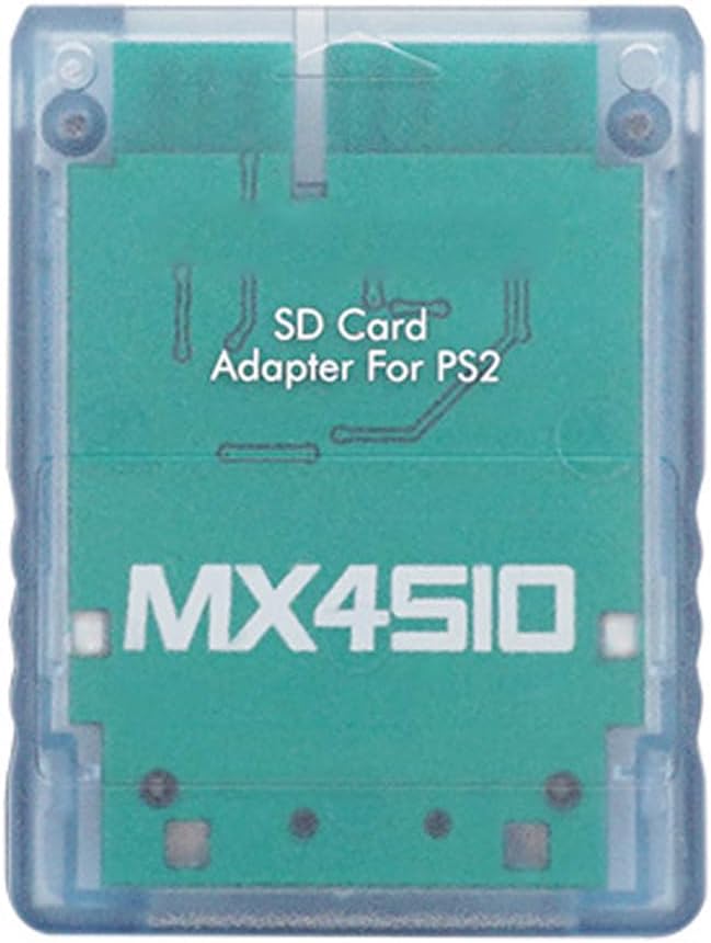 SD Card Reader Adapter for PS2 MX4SIO SIO2SD, Expansion Storage Adapter for PlayStation 2 Fat & Slim, Blue SIO Replacement Card Reader - Works with OPL (Not a Memory Card)