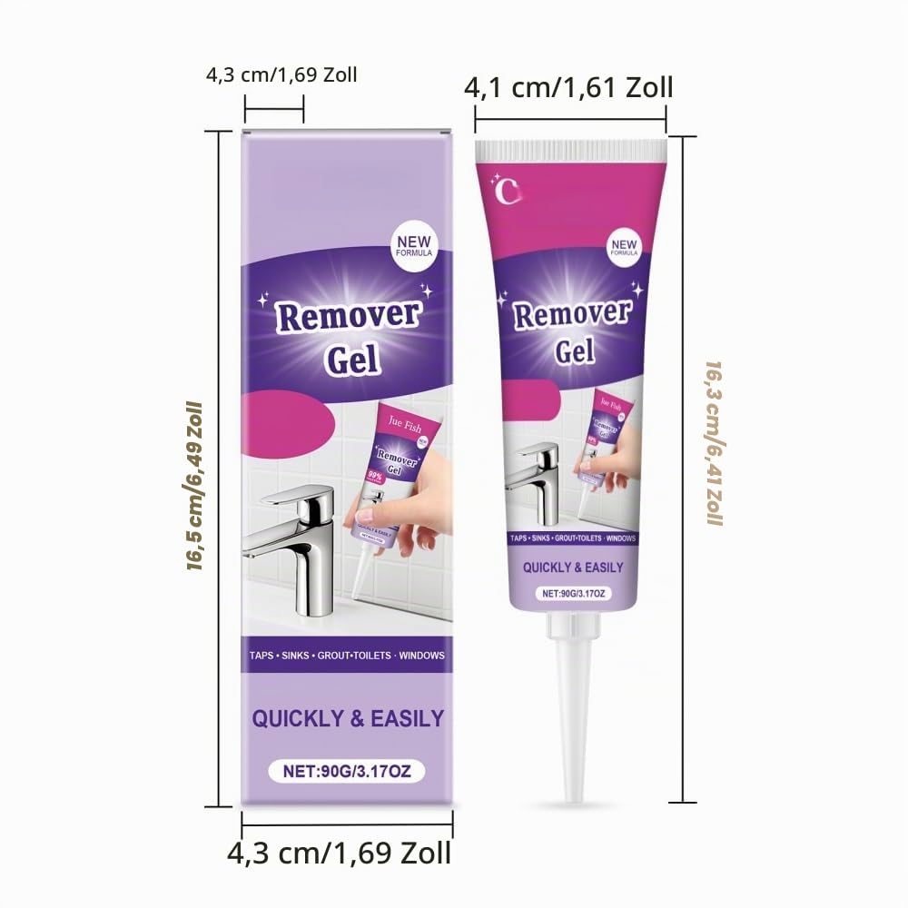 nuro clean Leistungsstarkes Haushaltsreinigungsgel - Schimmel, Kalk & Flecken entfernen, Geruch entfernen, für Fliesenfugen Bad & Küche