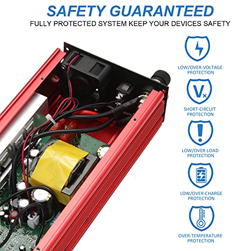 Ngnwob 750W Inverter Car Inverter 12V To 110V Inverter Power Inverter For Car Vehicle Camping Power Converter With2 Usb & 2 Ac Ports #TOP3