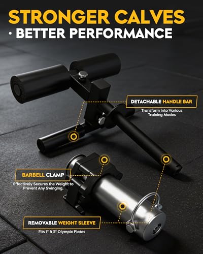 GUUG Tib Bar Tibialis Trainer: Schienbeintrainer Wadentrainer Wadendehner Unterschenkelstärkung für Fitness Training Gym Zuhause 25/50 mm Olympische Gewichtsscheiben