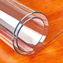 Multi Size Plastic Tablecloth Foldable Transparent Protector Pad 2mm Thick Water Resistant Anti Scratch Cabinet Granite Countertop Picnic Kitchen Garden Table Protector Cover Mat