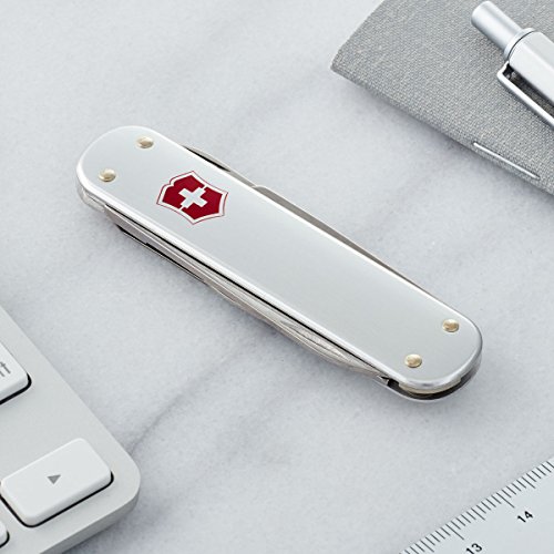 Victorinox Canivete de bolso Swiss Army com clipe para dinheiro, Alox prateado