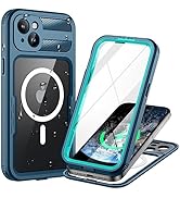 Lanhiem Hoesje voor iPhone 16 Pro Max, IP68 waterdicht, compatibel met Magsafe telefoonhoes iPhone 16 Pro Max, magnetische hoes, 360 graden pantserhoes, outdoor, schokbestendig, beschermhoes, cover