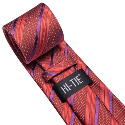 Image of Hi-Tie Men's Silk Ties Formal Woven Classic Necktie Pocket Square Cufflinks Lapel Pin Set Wedding Business